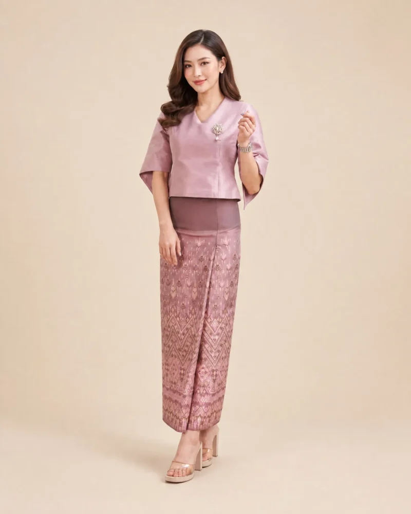 The Pathumma Thai Silk Set (Blush Pink)