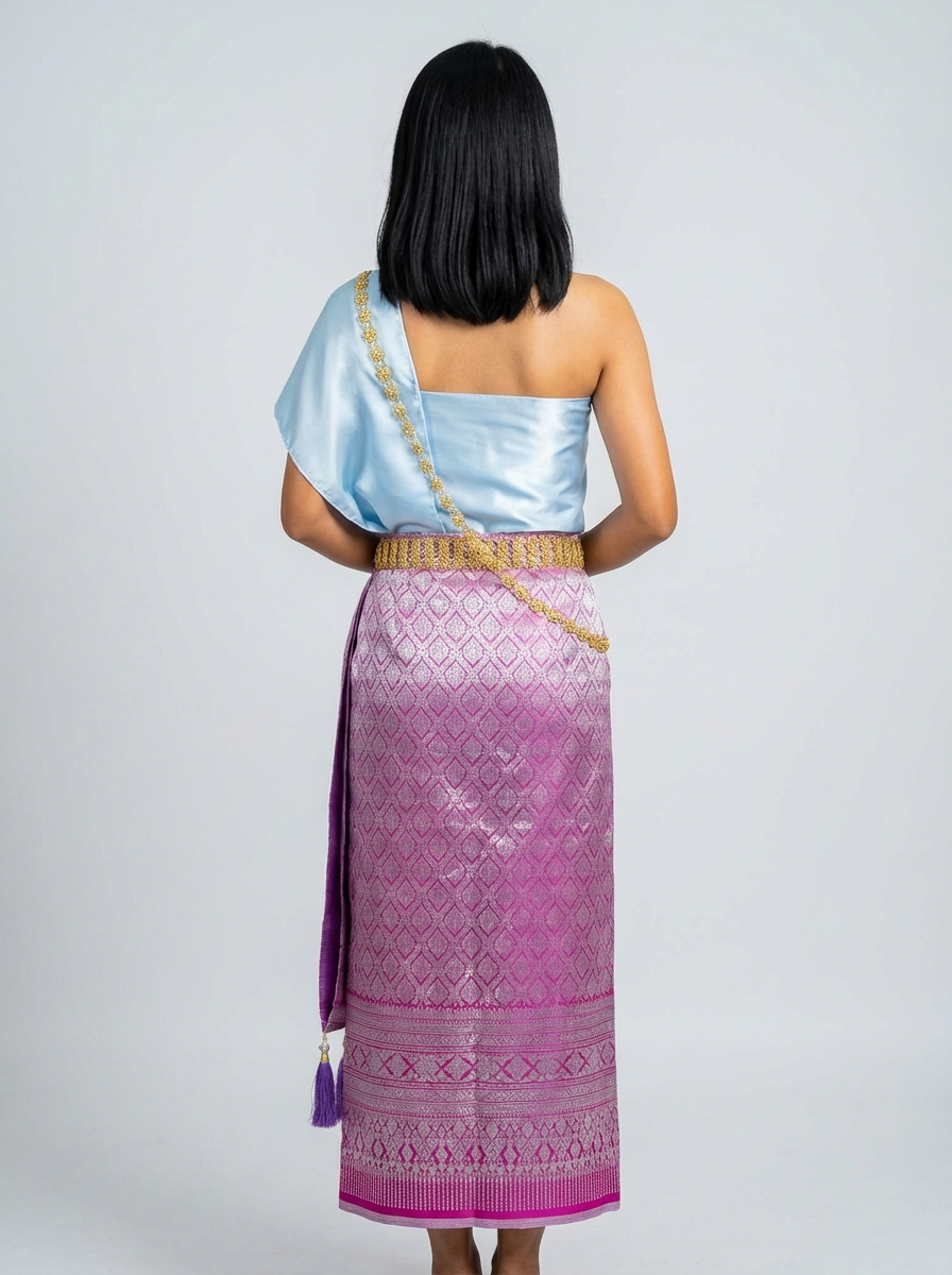 The Ampha Thai Silk Set (Royal Ivory) - Image 10