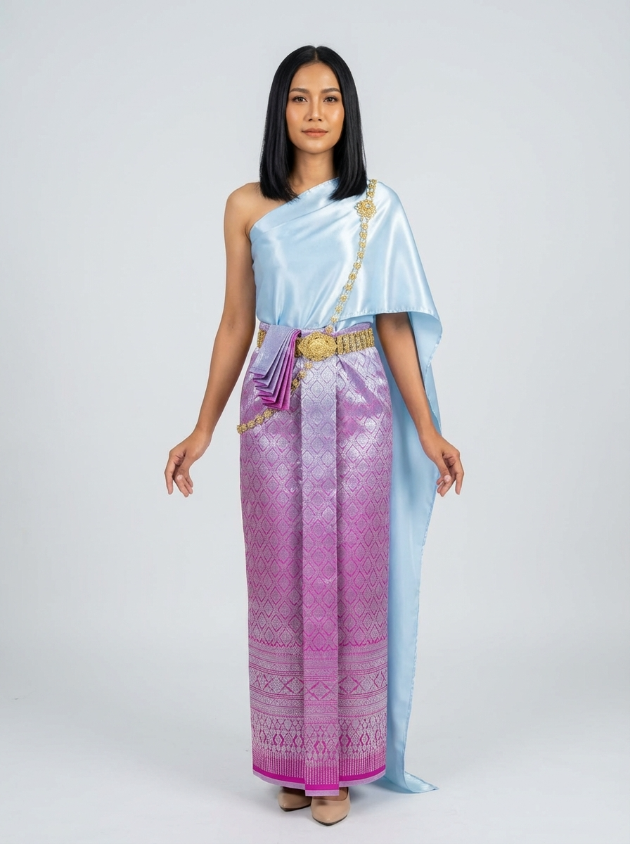 The Ampha Thai Silk Set (Royal Ivory) - Image 9