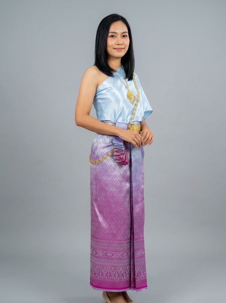 The Ampha Thai Silk Set (Royal Ivory) - Image 8