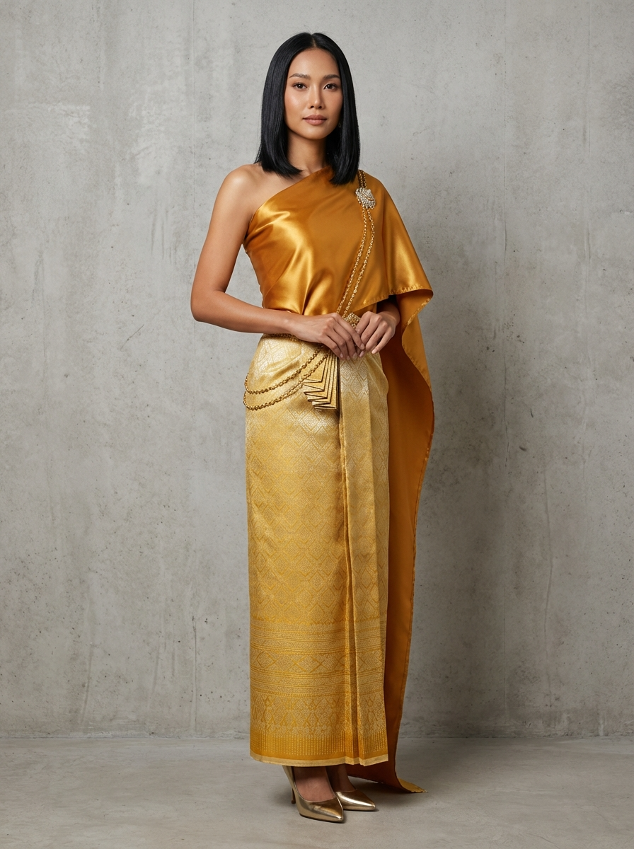 The Ampha Thai Silk Set (Royal Ivory) - Image 6