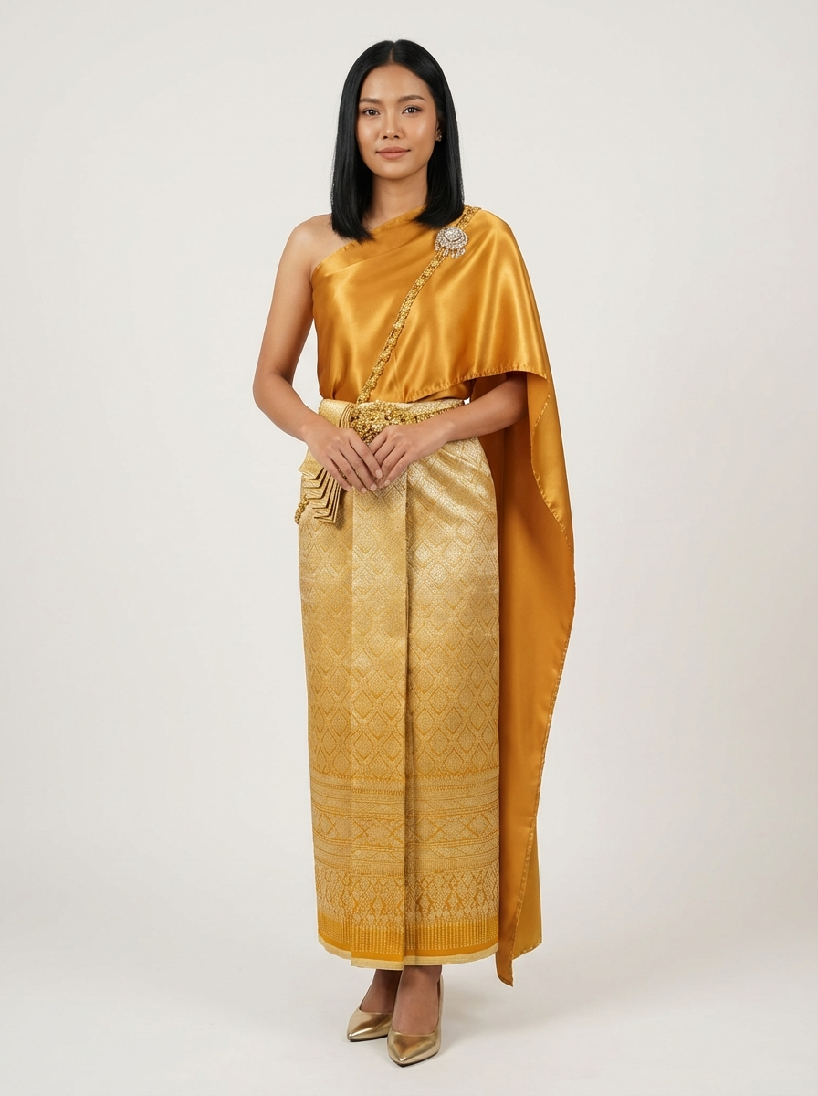 The Ampha Thai Silk Set (Royal Ivory) - Image 5