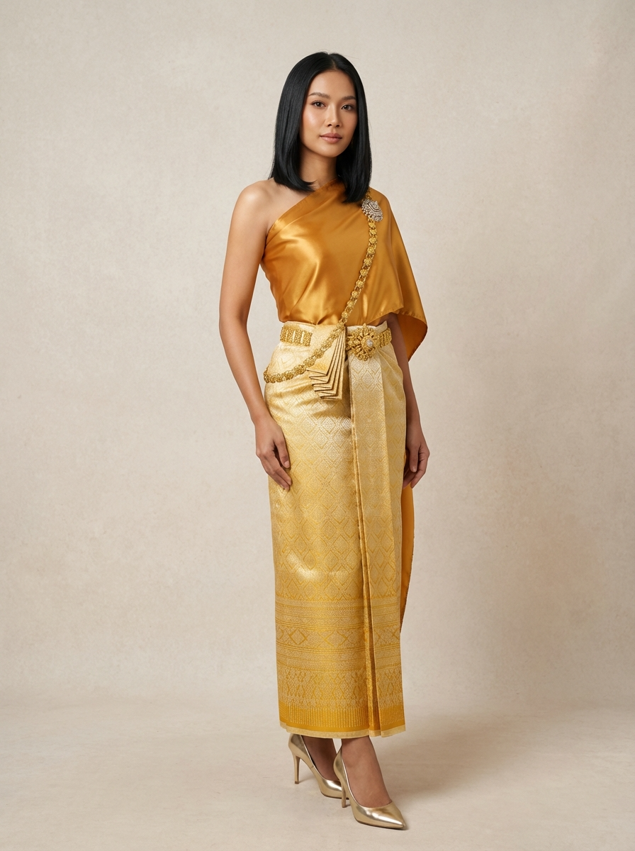The Ampha Thai Silk Set (Royal Ivory) - Image 14