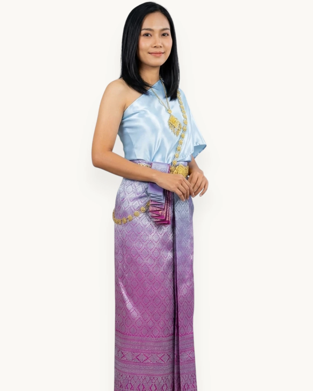 The Ampha Thai Silk Set (Royal Ivory) - Image 7