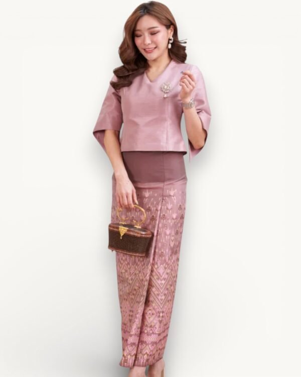 The Pathumma Thai Silk Set (Blush Pink)