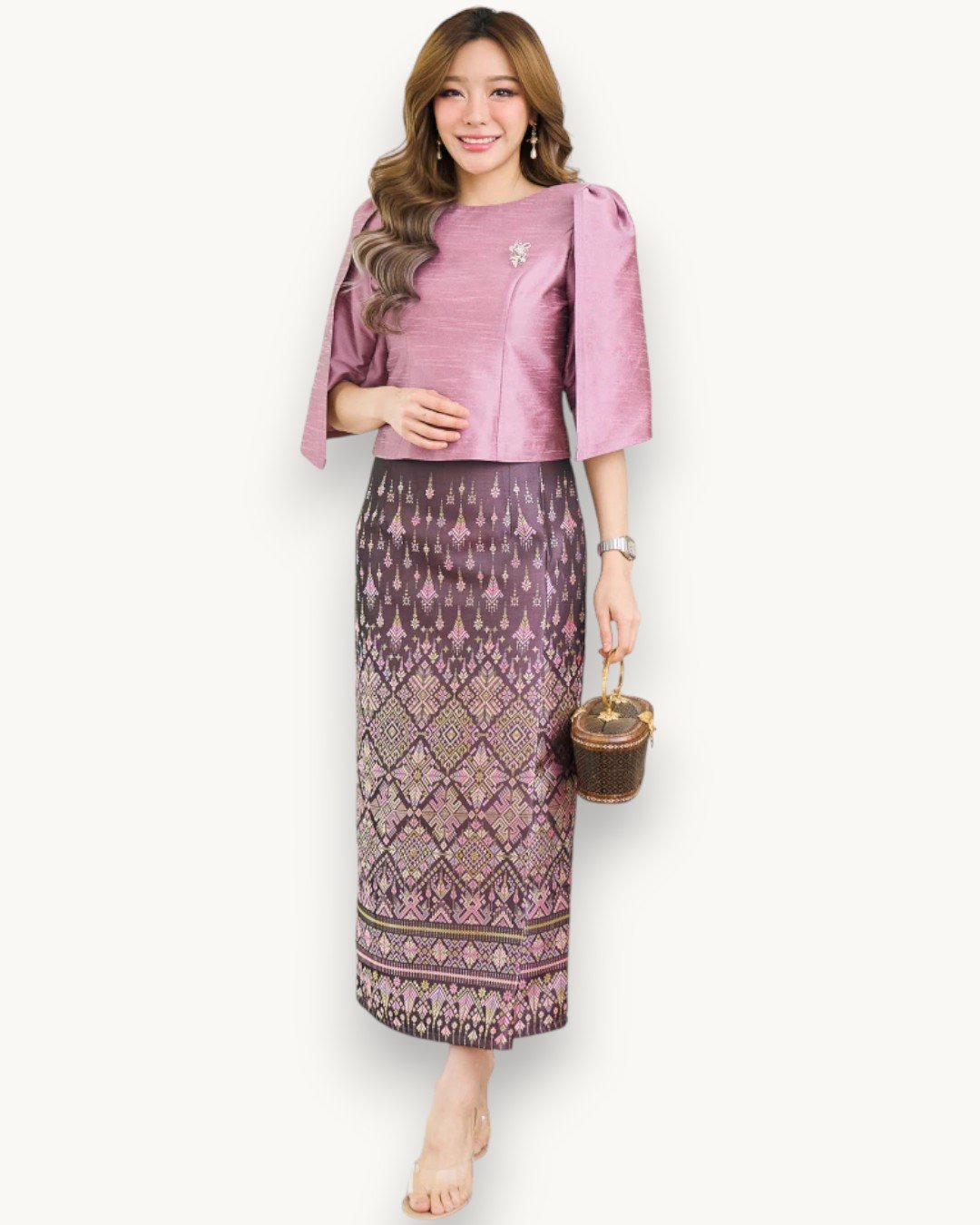 The Phka Thai Silk Set (Lotus Pink)