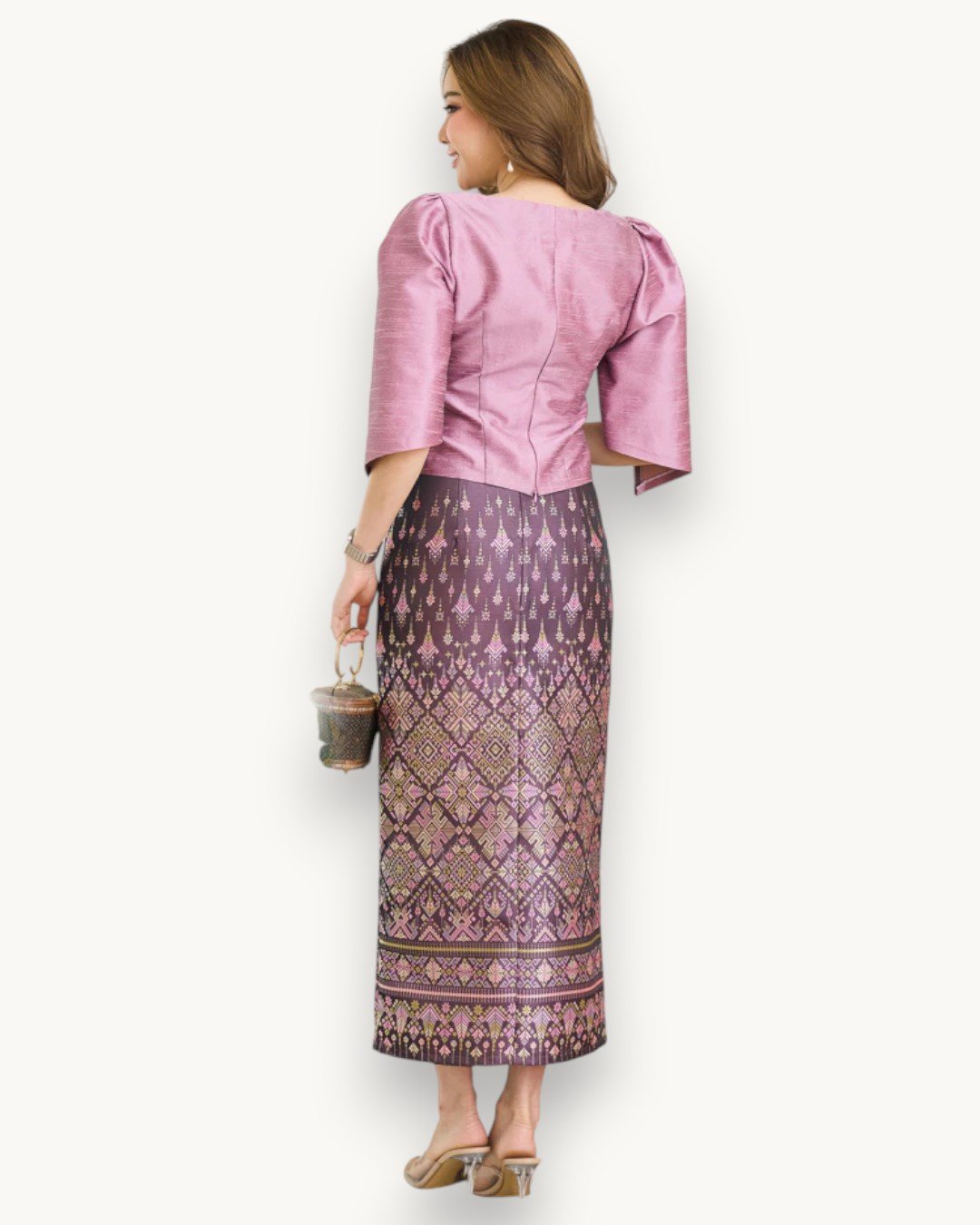 The Phka Thai Silk Set (Lotus Pink) - Image 2
