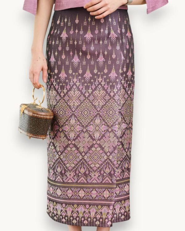 The Phka Thai Silk Skirt (Lotus Pink)