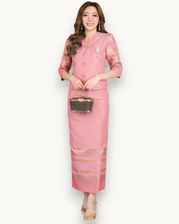 The Tawan Thai Silk Set (Blush Gold)