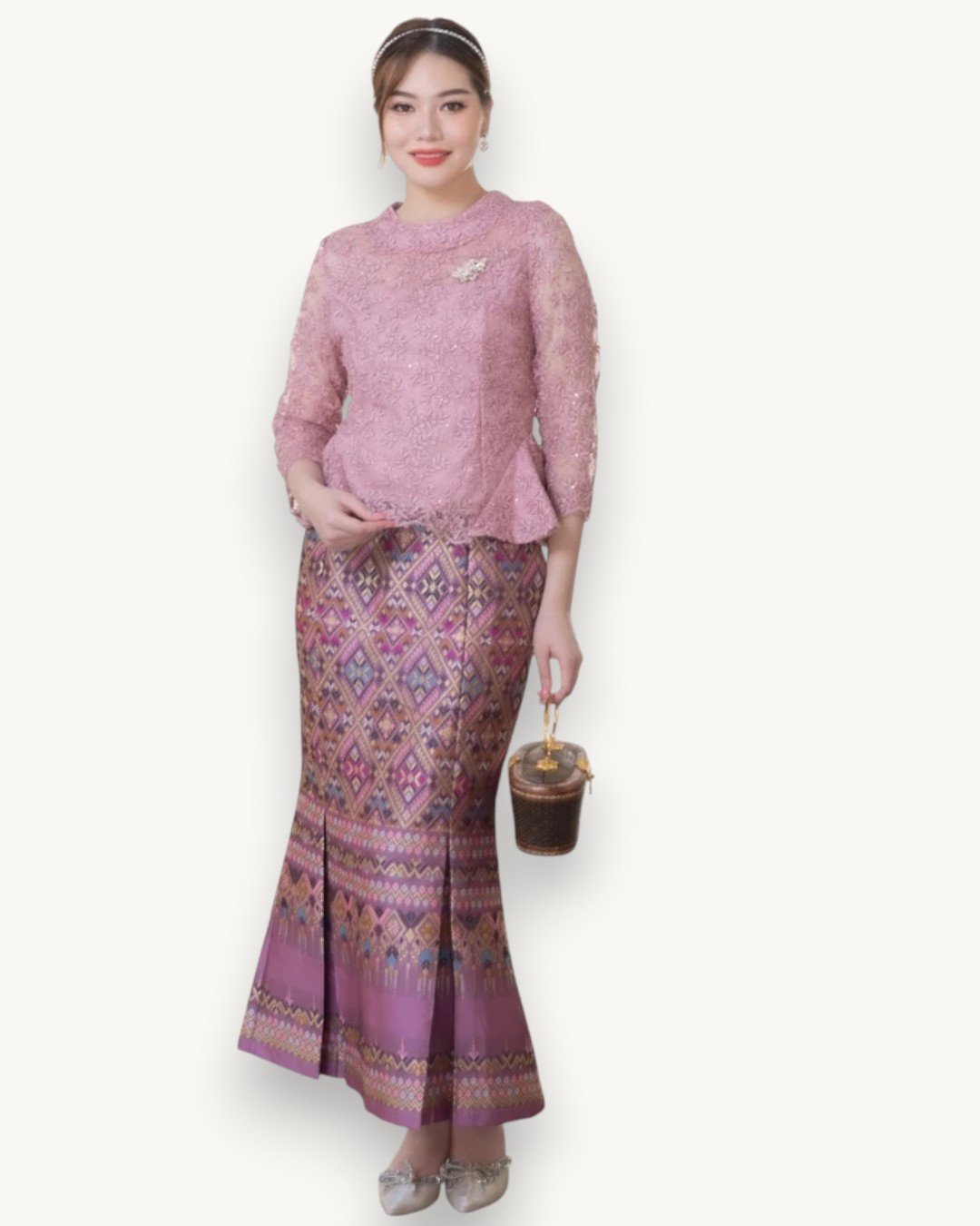 The Mukda Thai Silk Blouse (Rose Quartz) - Image 5