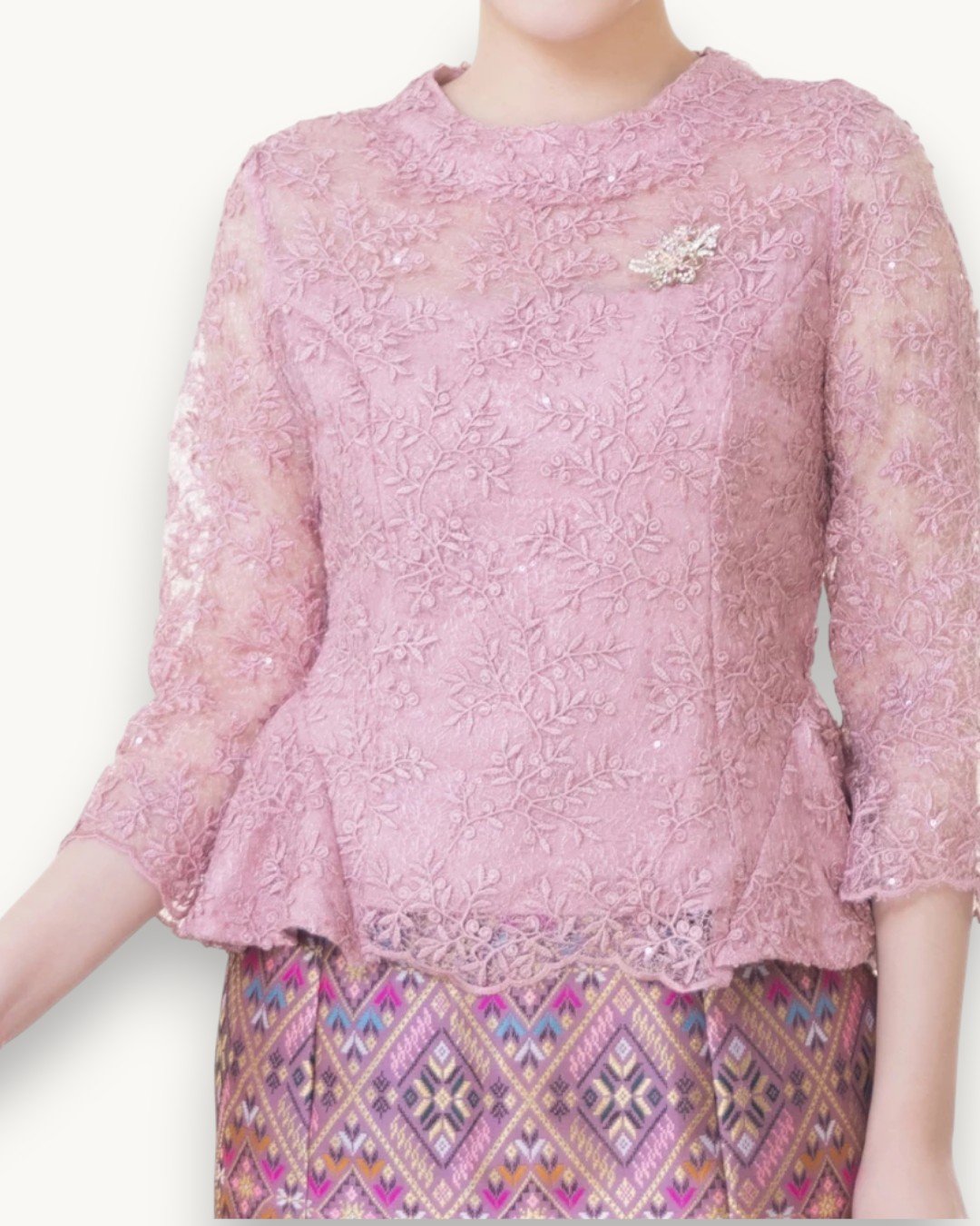 The Mukda Thai Silk Blouse (Rose Quartz) - Image 4