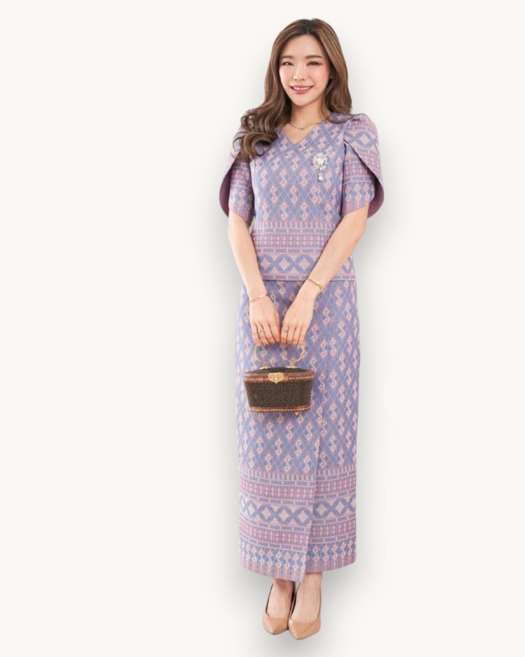 The Ampha Thai Silk Set (Royal Ivory) - Image 2