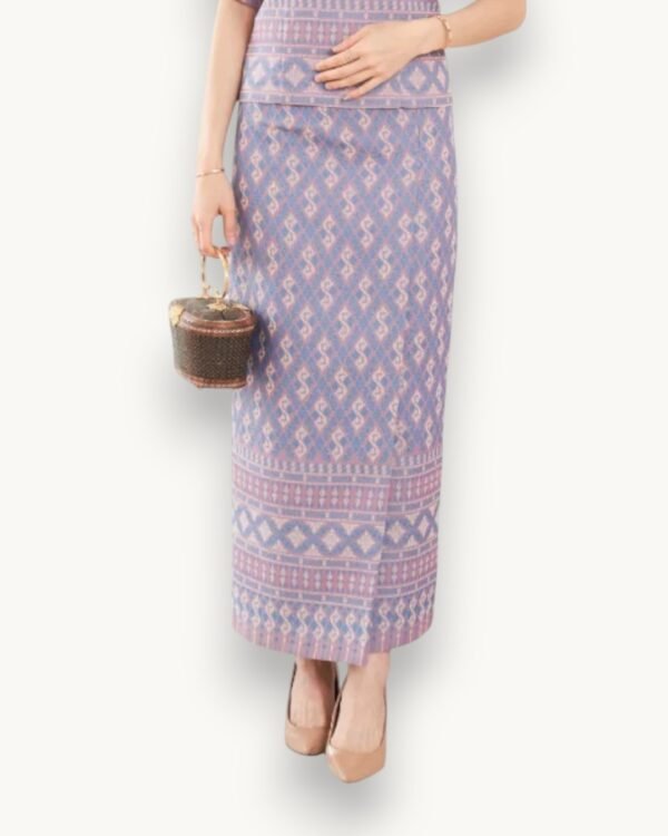 The Ampha Thai Silk Skirt (Royal Ivory)