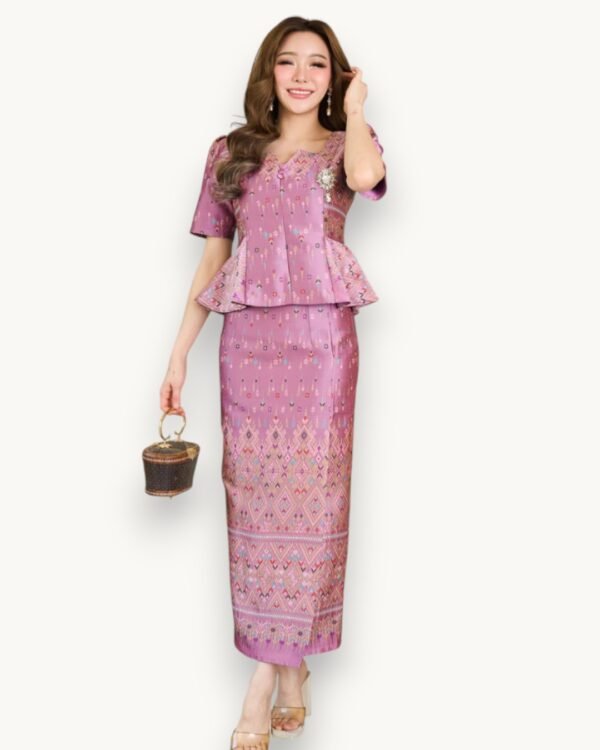 The Karnchana Thai Silk Blouse (Dusty Rose)