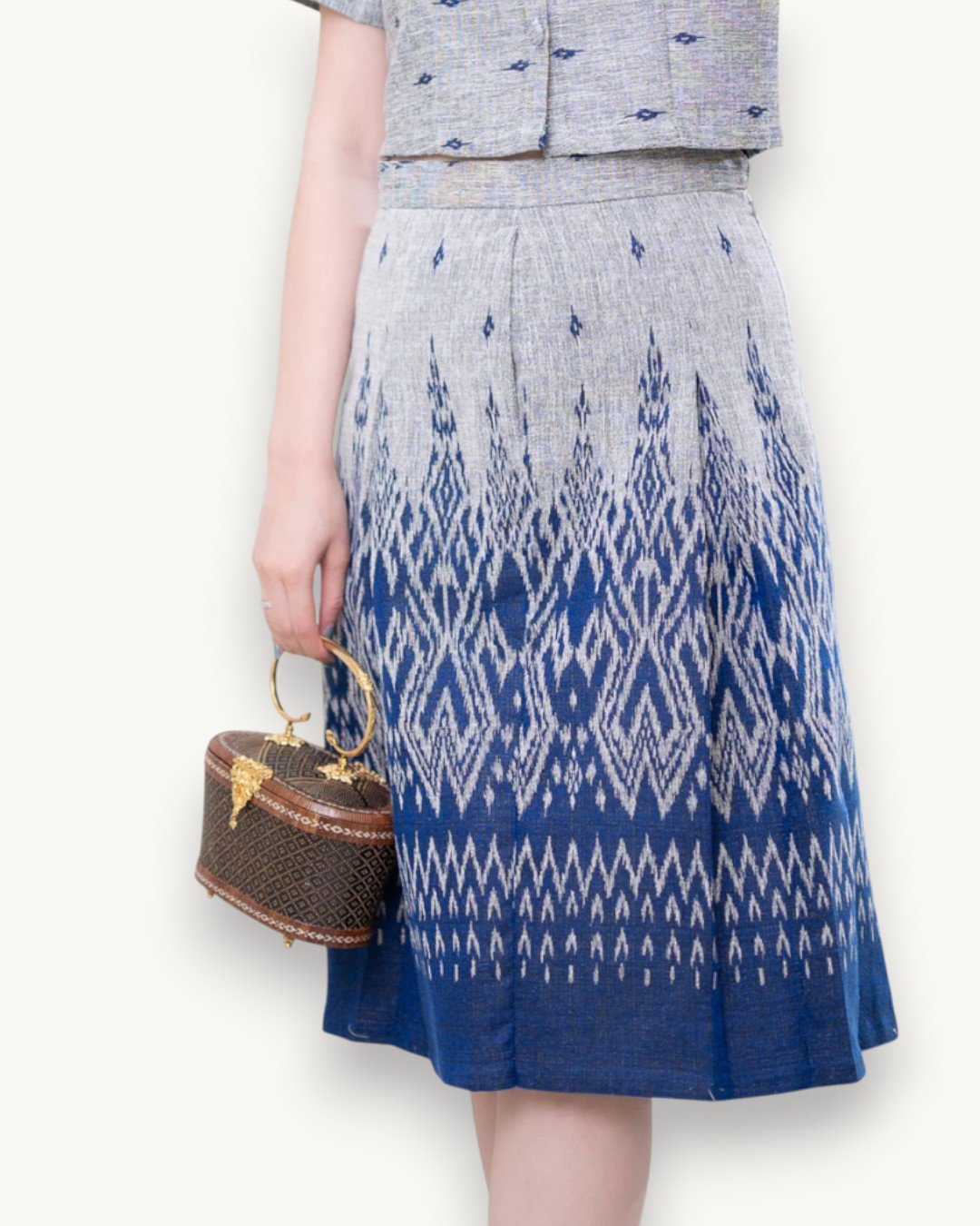 The Thong Thai Silk Set (Slate Sapphire) - Image 6