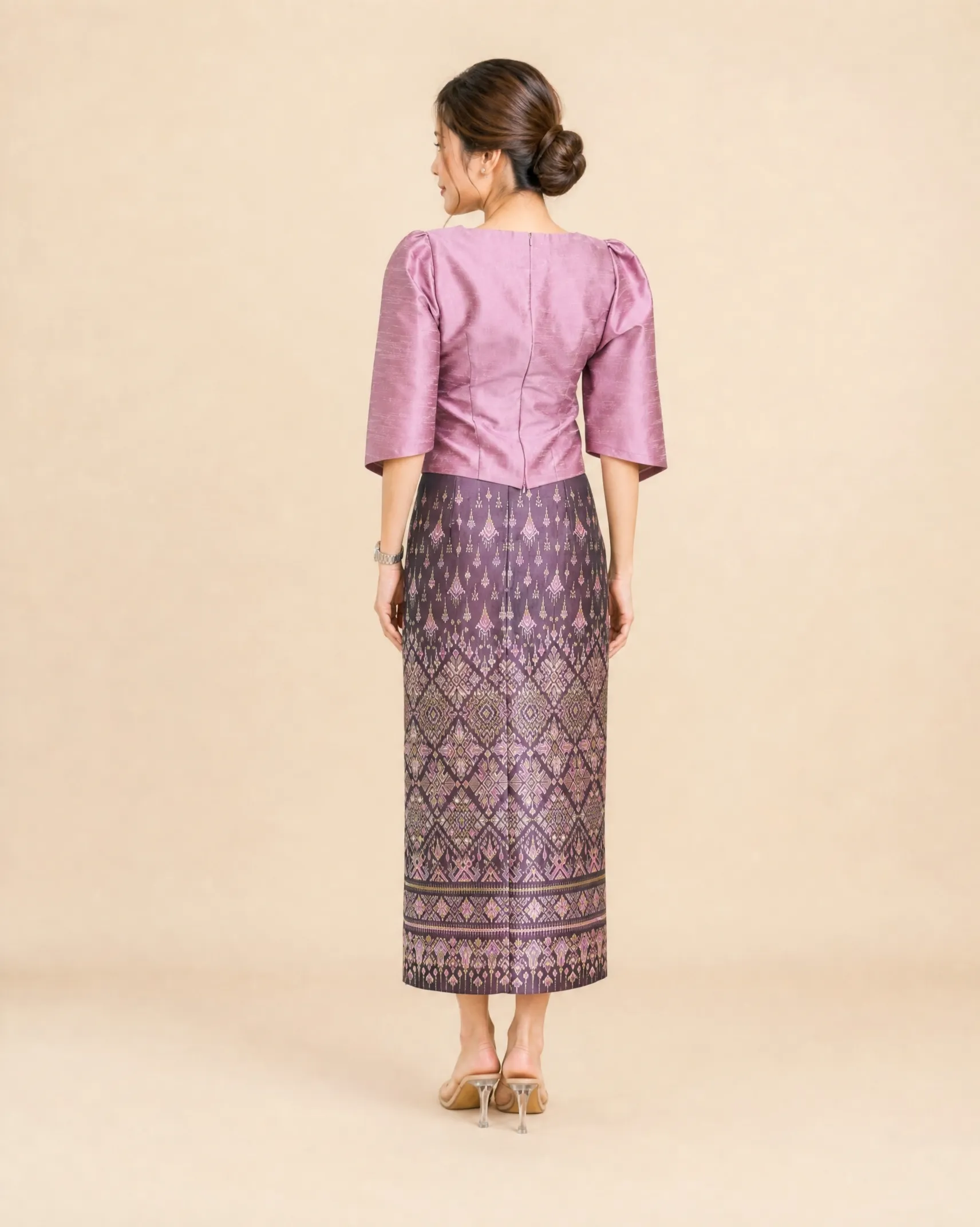 The Phka Thai Silk Set (Lotus Pink) - Image 2