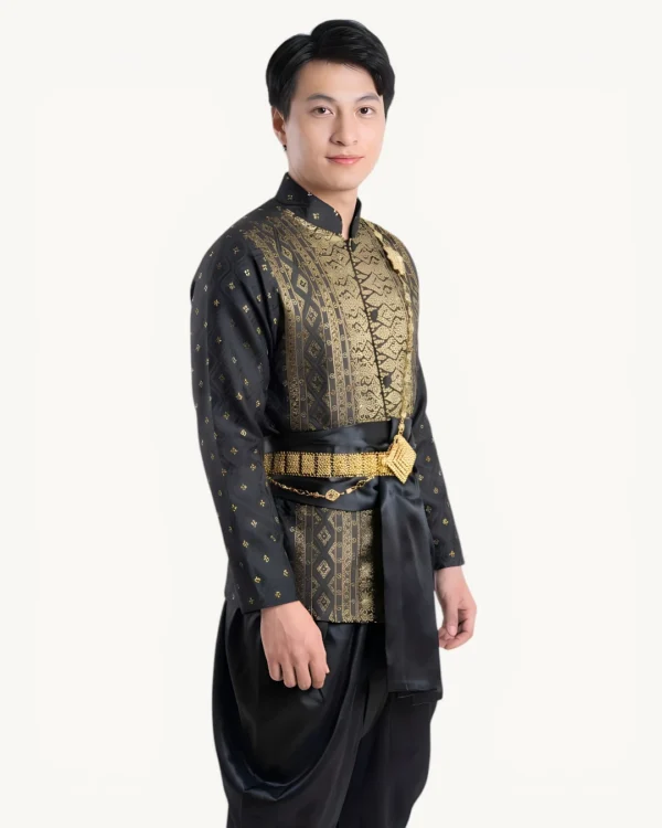 The Thanakrit Thai Chong Kraben Set (Black & Gold)