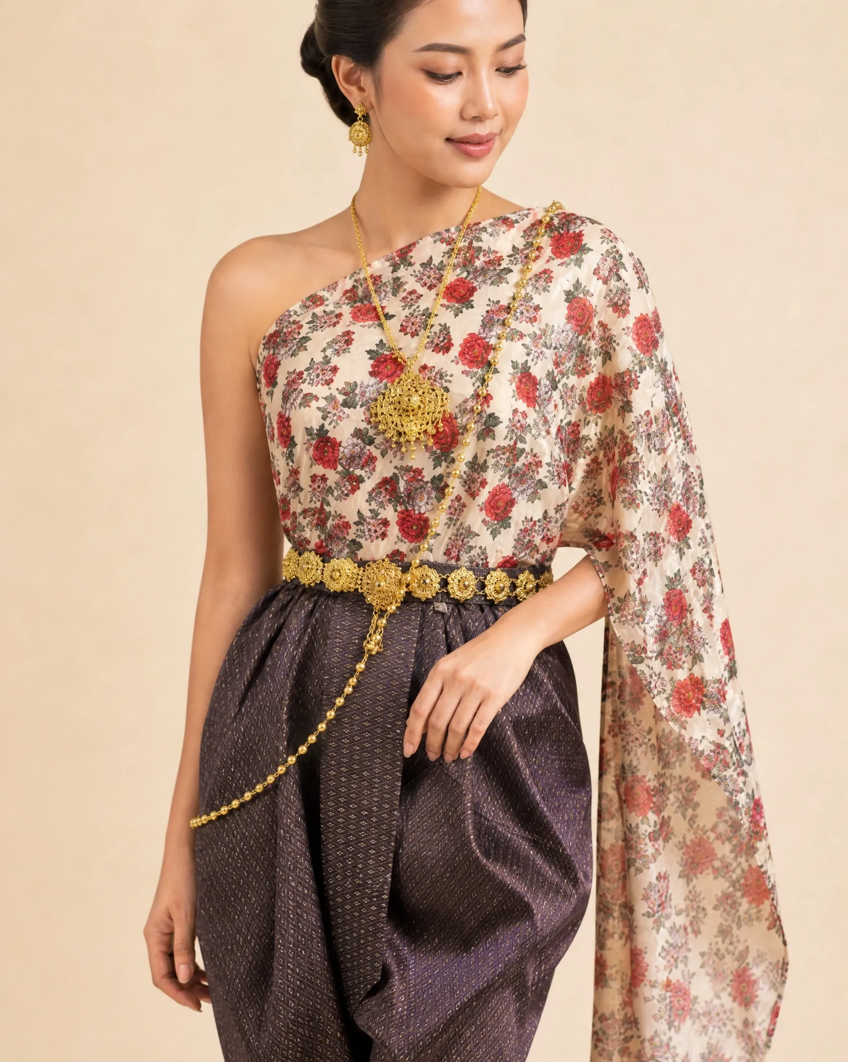 The Anong Thai Sabai & Chong Kraben Set (Songkran Bloom) - Image 3