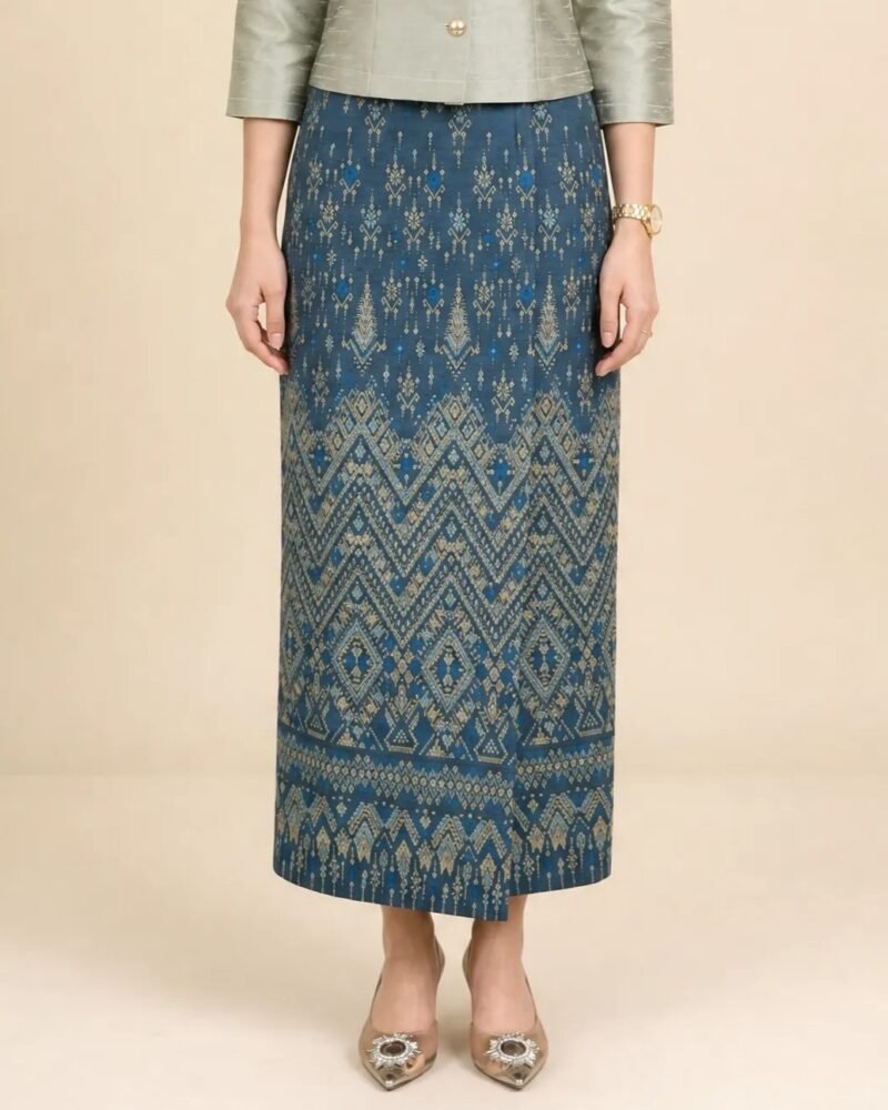 The Duangjai Thai Lai Khit Pha Sin (Indigo)