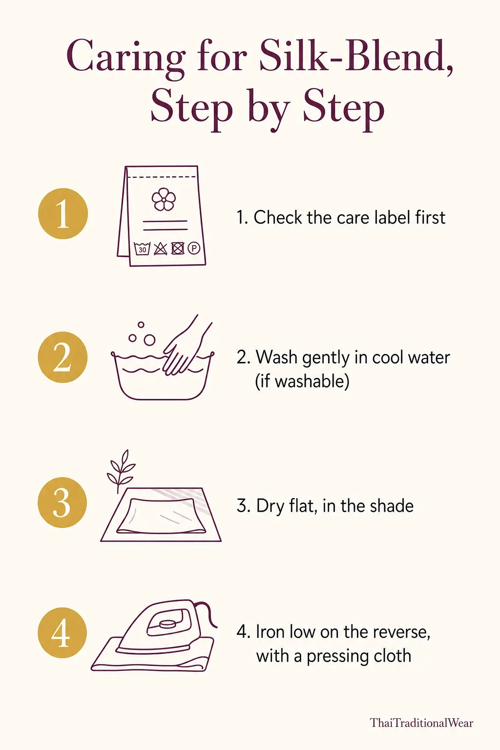 Silk-blend care in four steps