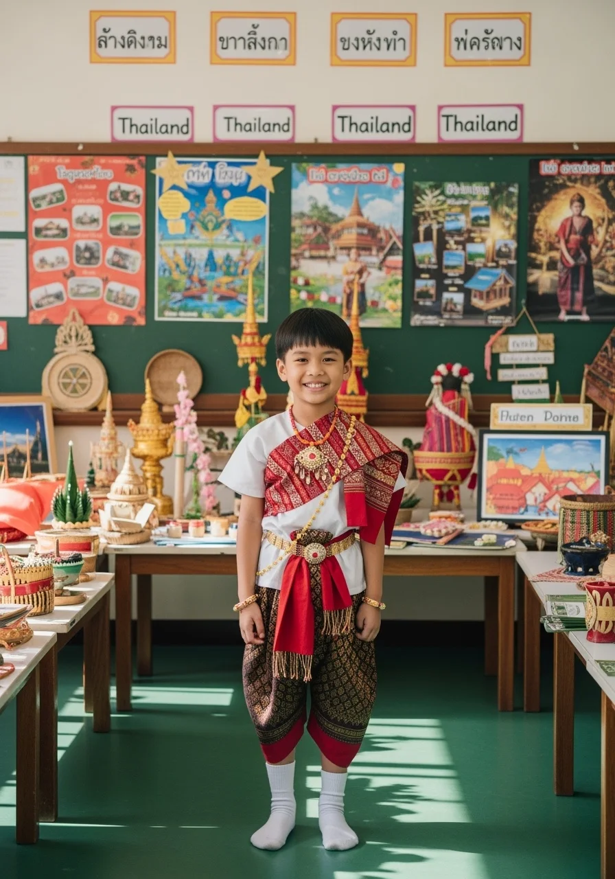 Young_Thai_child_at_school_cultural_presentation