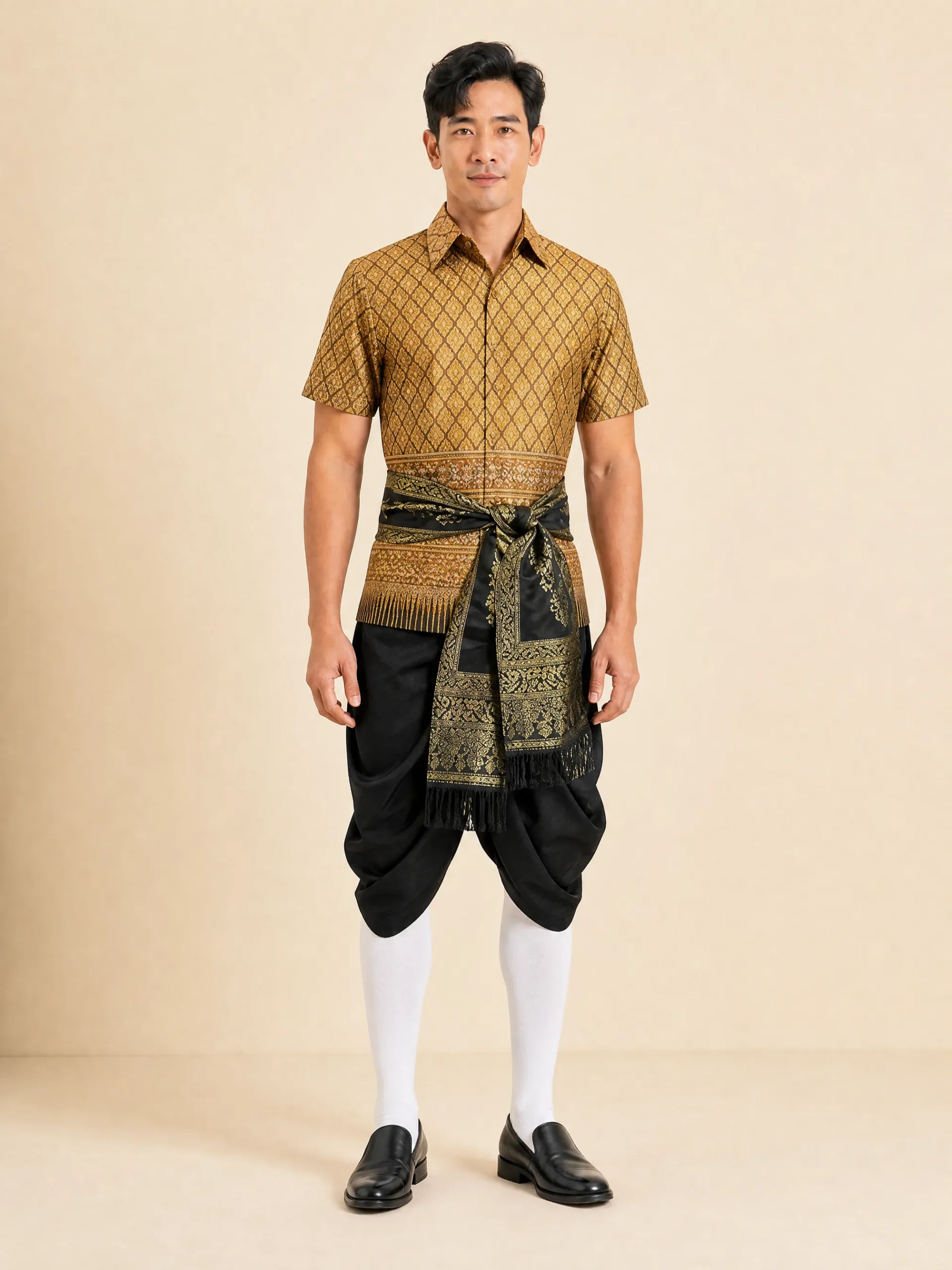 The Det Printed Chut Thai — Elephant Sash (Men's Set) - Image 6