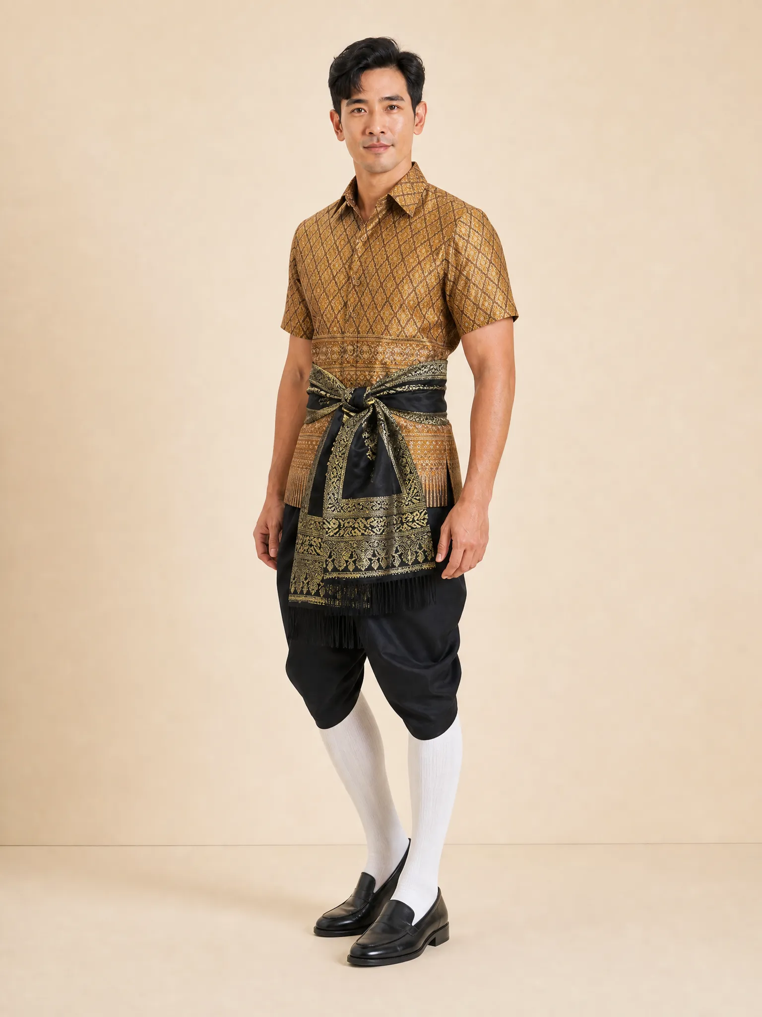 The Det Printed Chut Thai — Elephant Sash (Men's Set) - Image 2