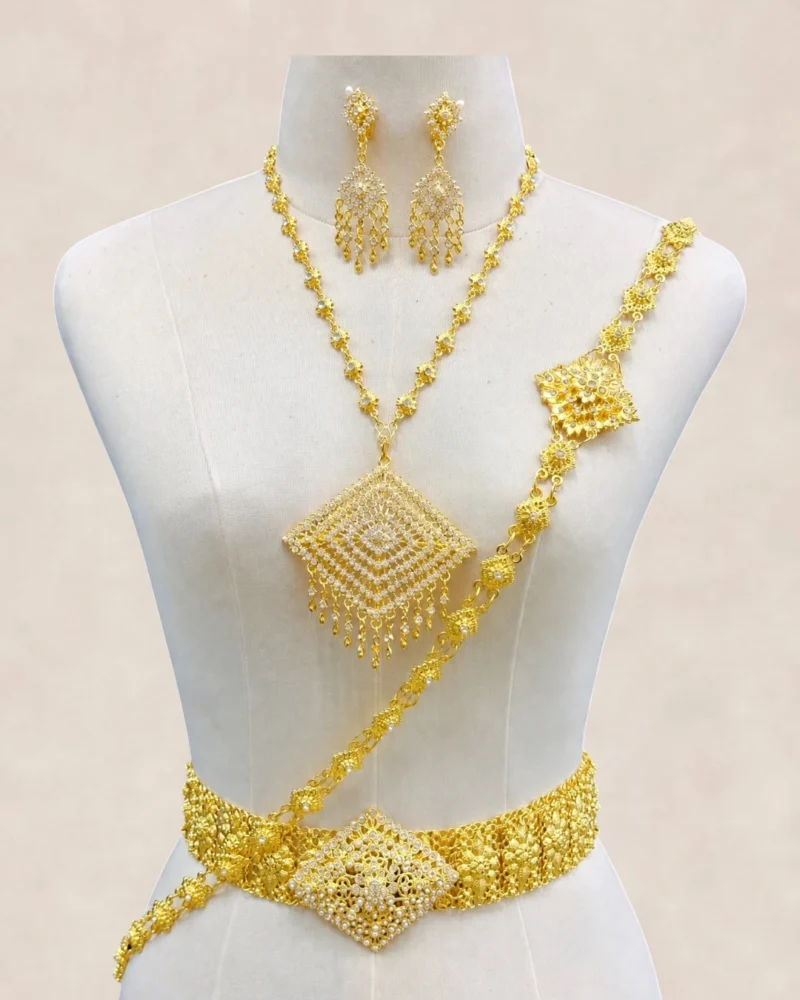 The Darika Gold-Tone Thai Bridal Jewellery Set