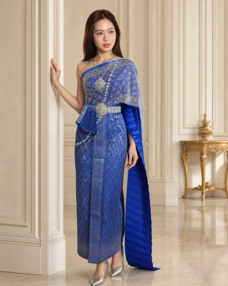The Ratana Thai Sequin Sabai & Pha Thung Set