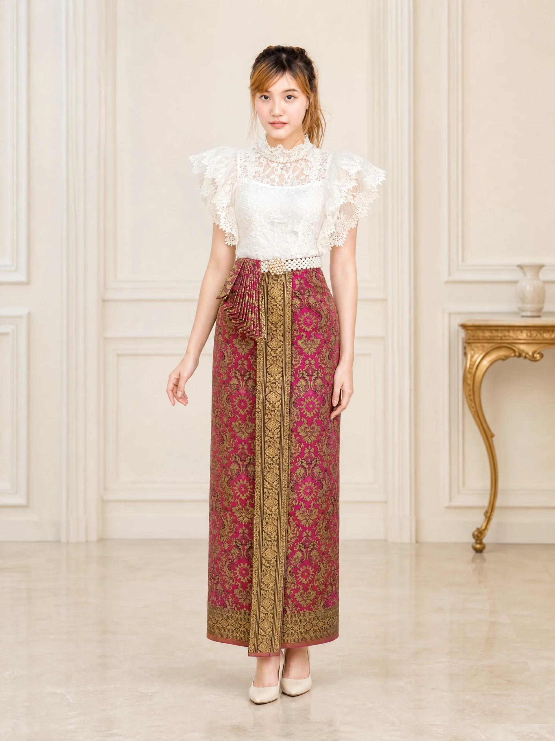 The Rada Thai Lace Blouse & Pha Thung Set