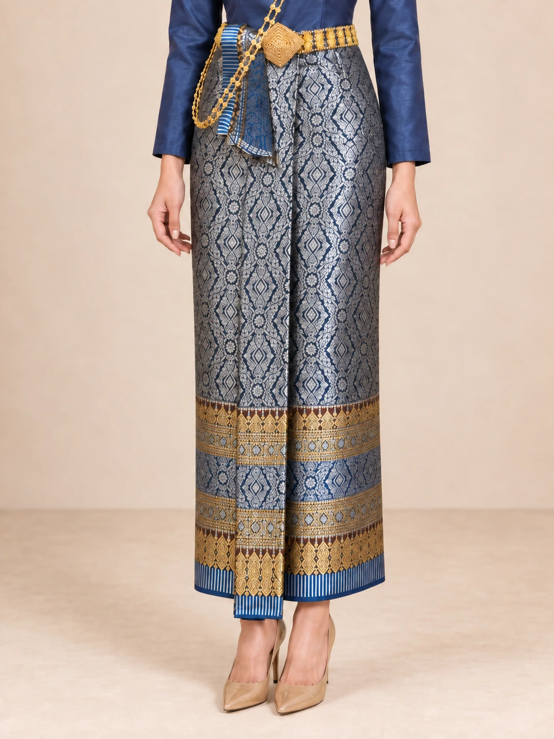 The Narisara Thai Boromphiman Blouse & Pha Sin Set - Image 4