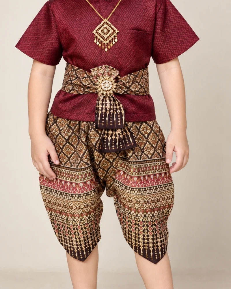 kittiphat burgundy brown detail