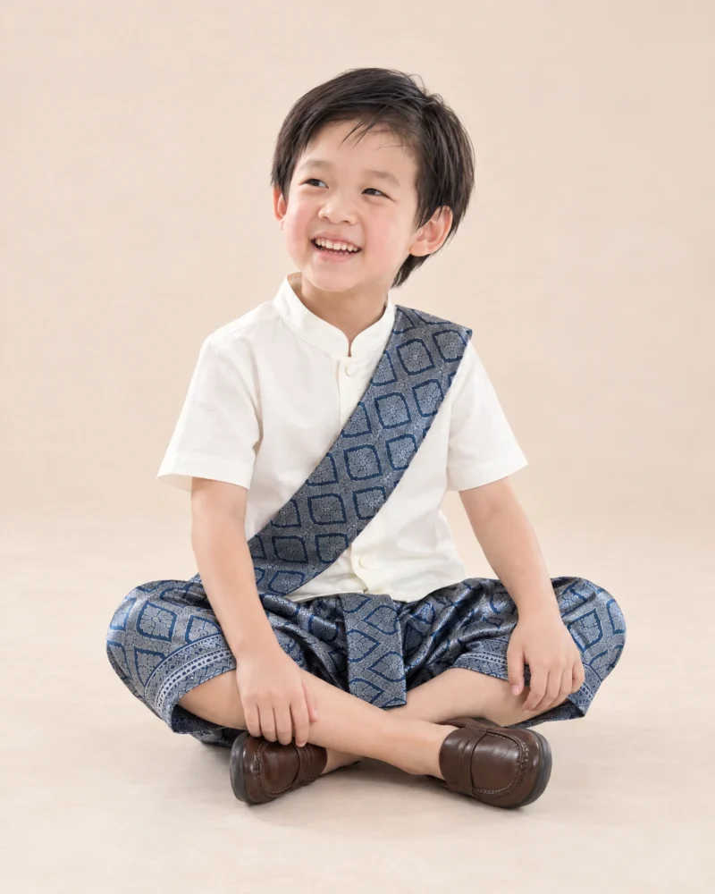 Anawin blue shoulder sash natural