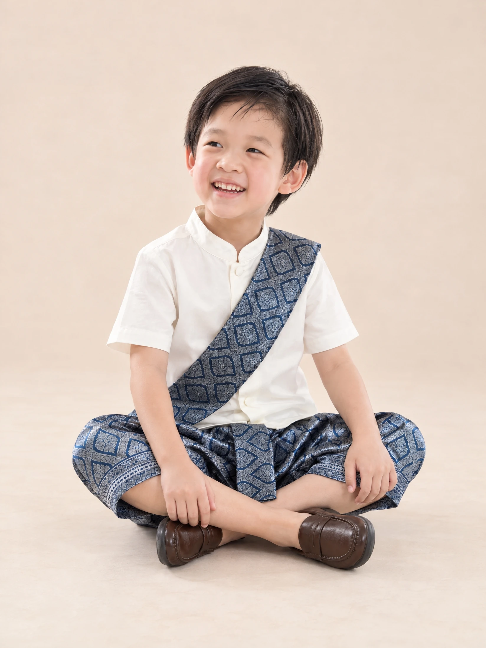 Anawin blue shoulder sash natural