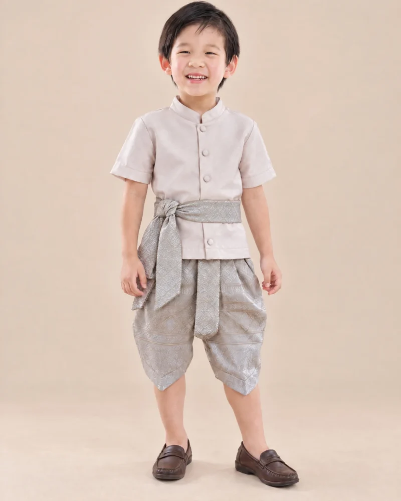 Thanakorn beige waist sash front