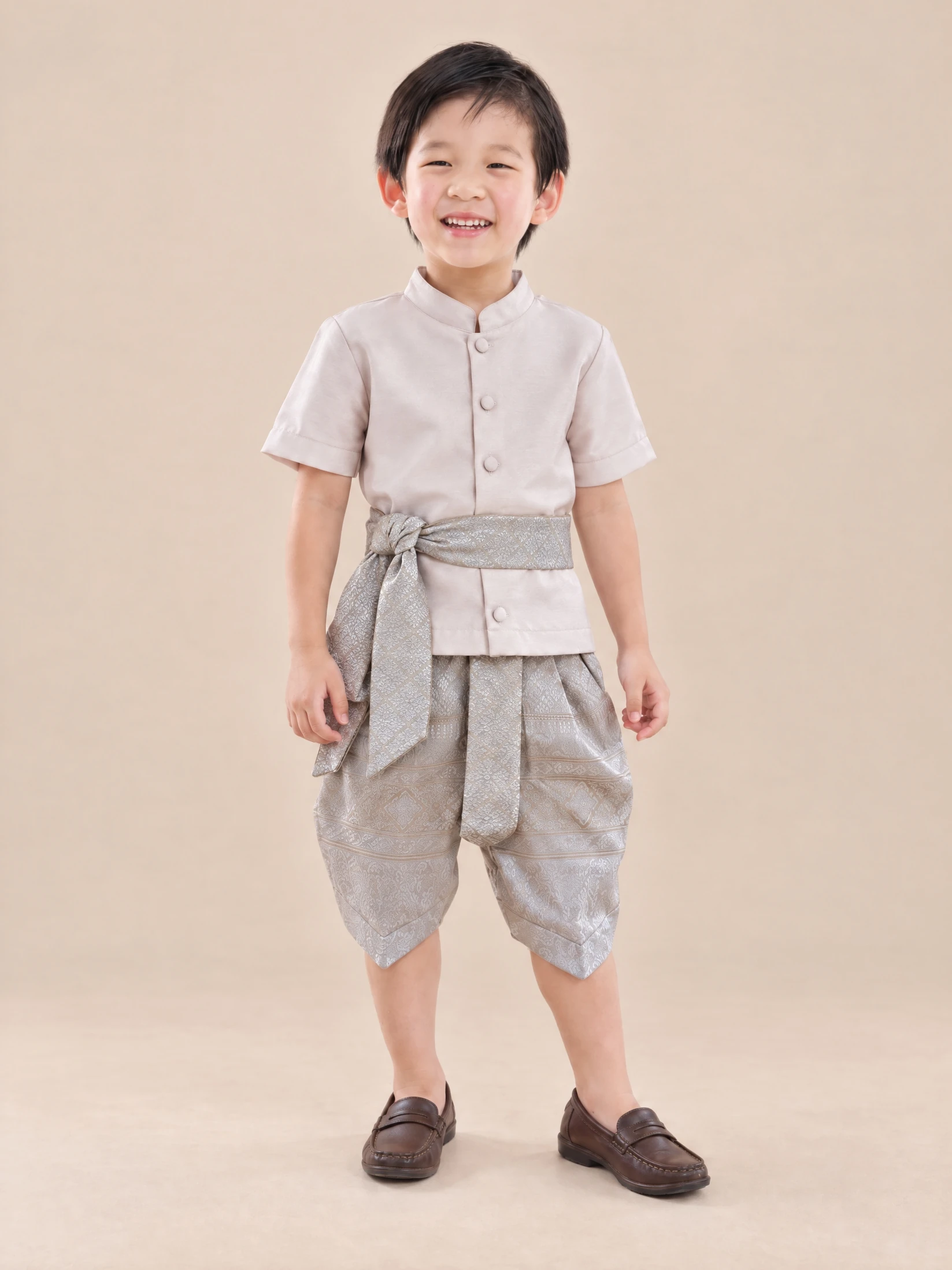 Thanakorn beige waist sash front