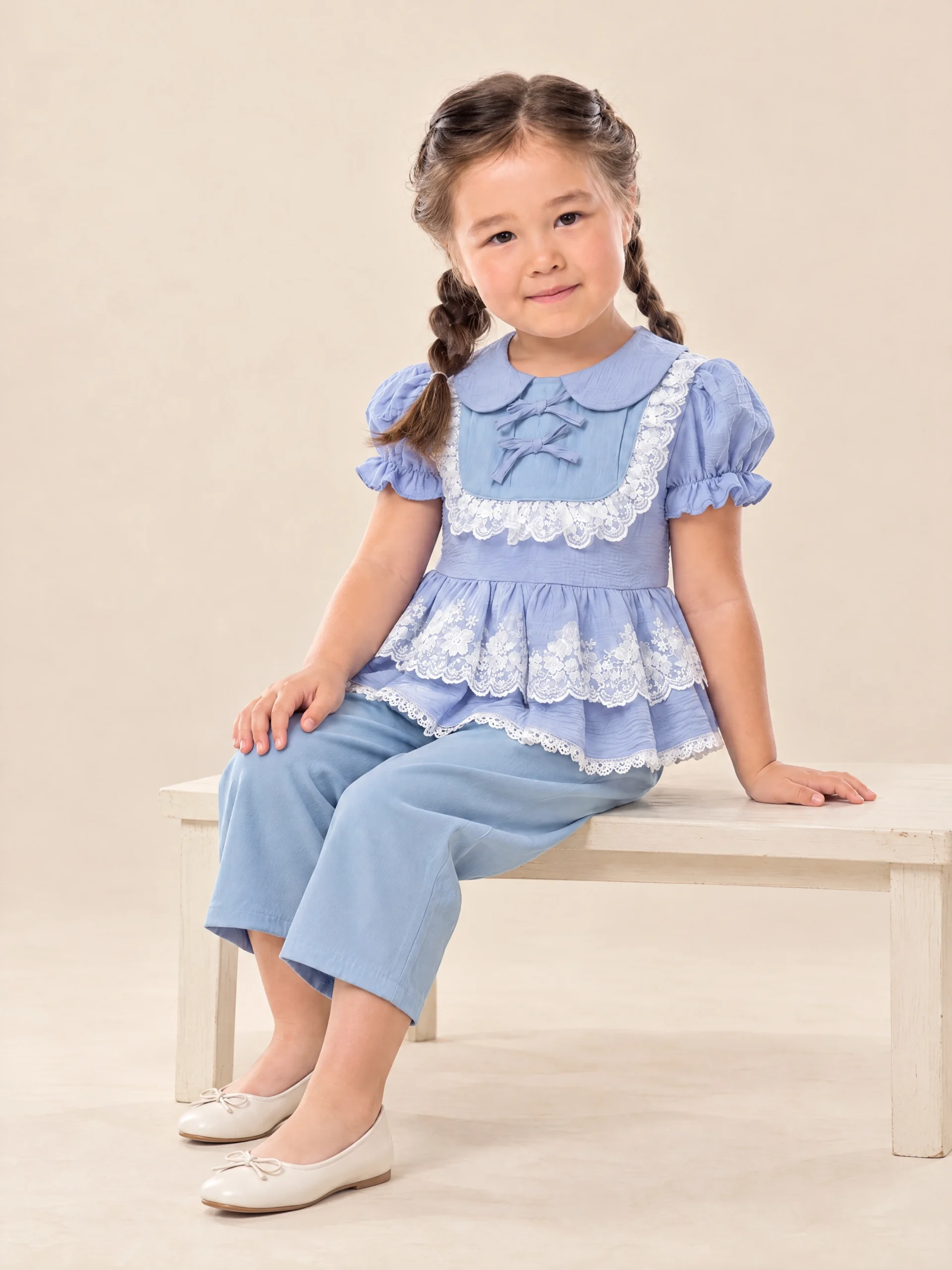 Sirinapa Girls' Thai Blouse & Chong Kraben Set - Image 14