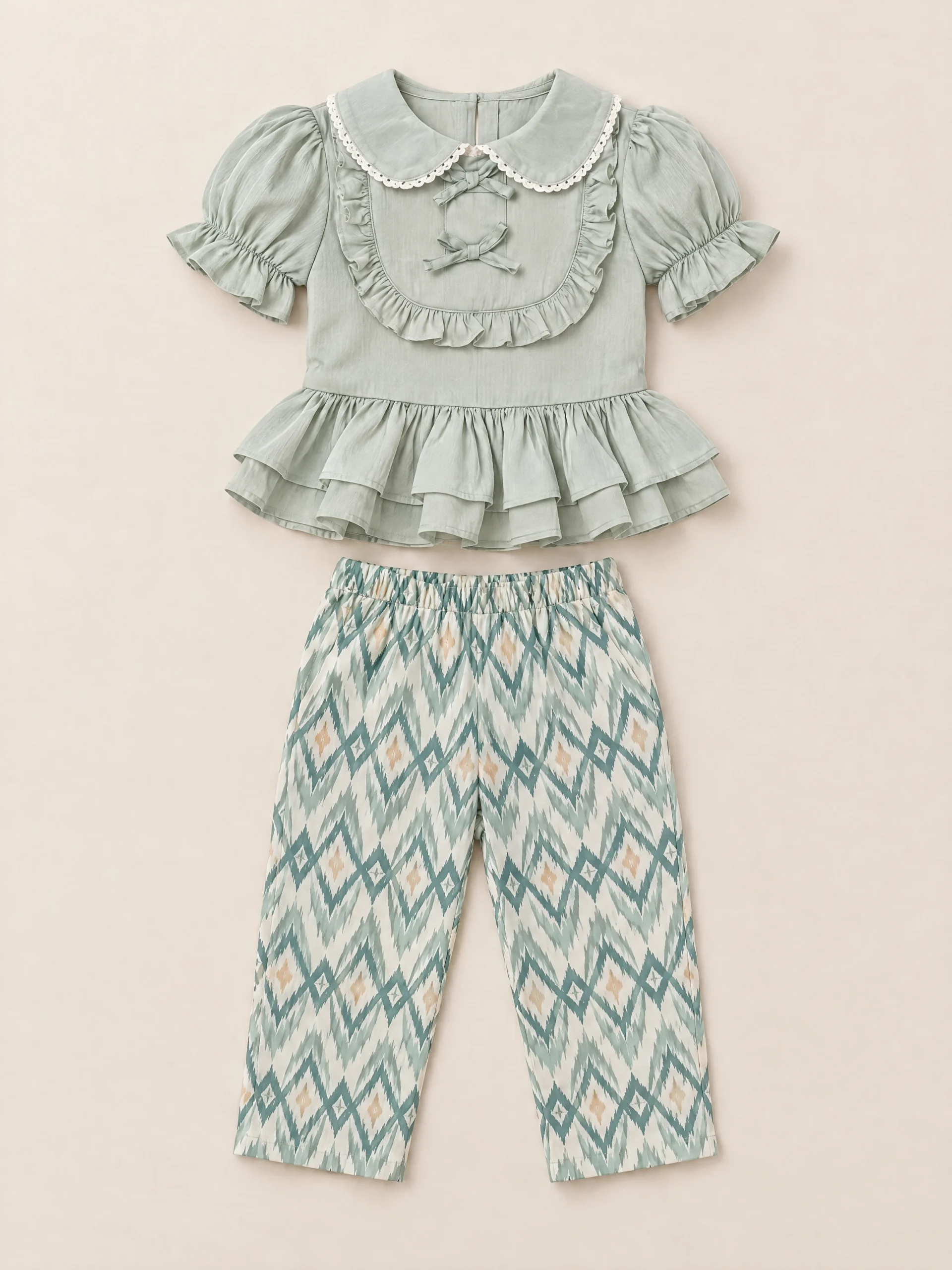 Sirinapa Girls' Thai Blouse & Chong Kraben Set - Image 8