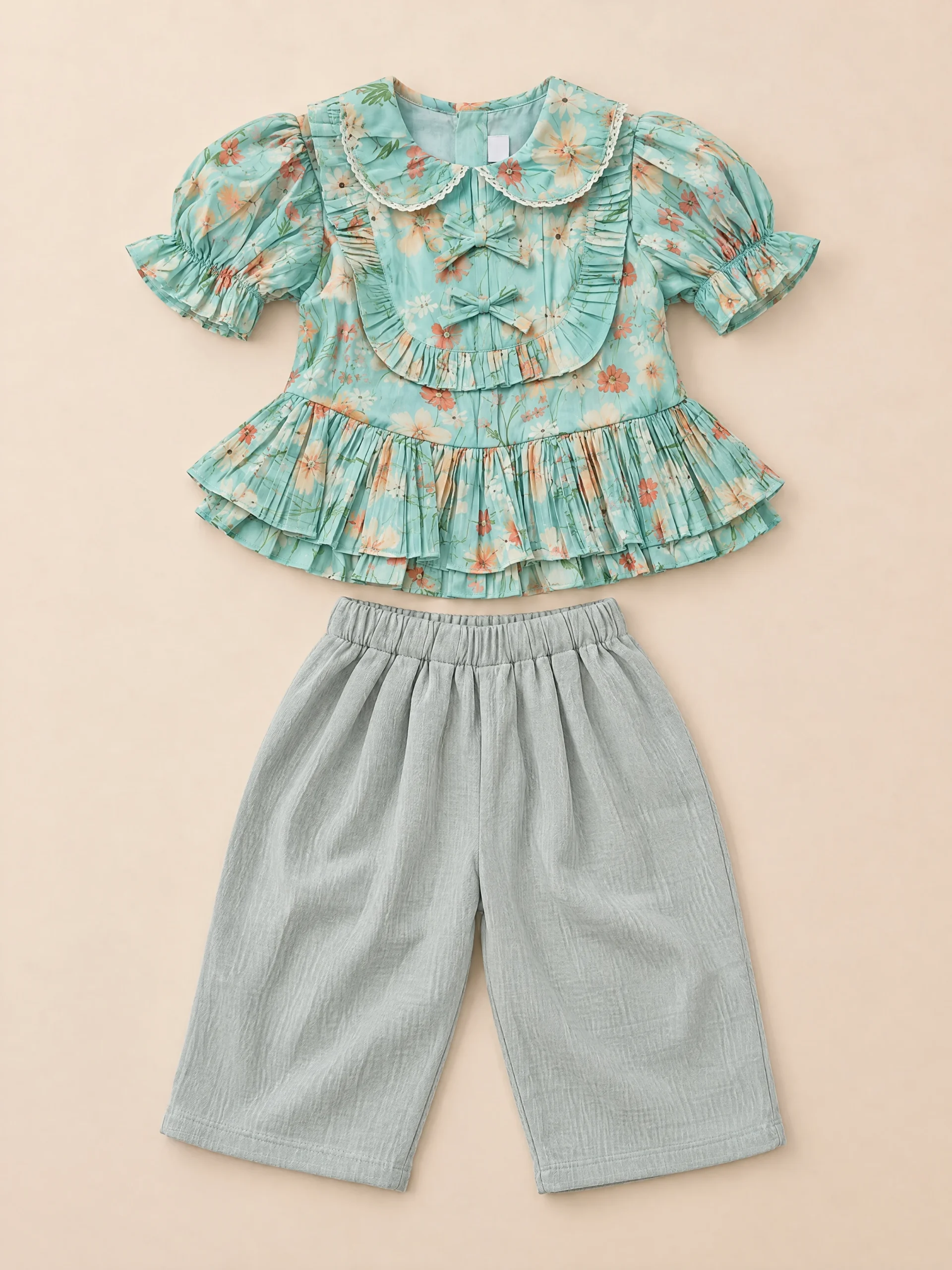 Sirinapa Girls' Thai Blouse & Chong Kraben Set - Image 24