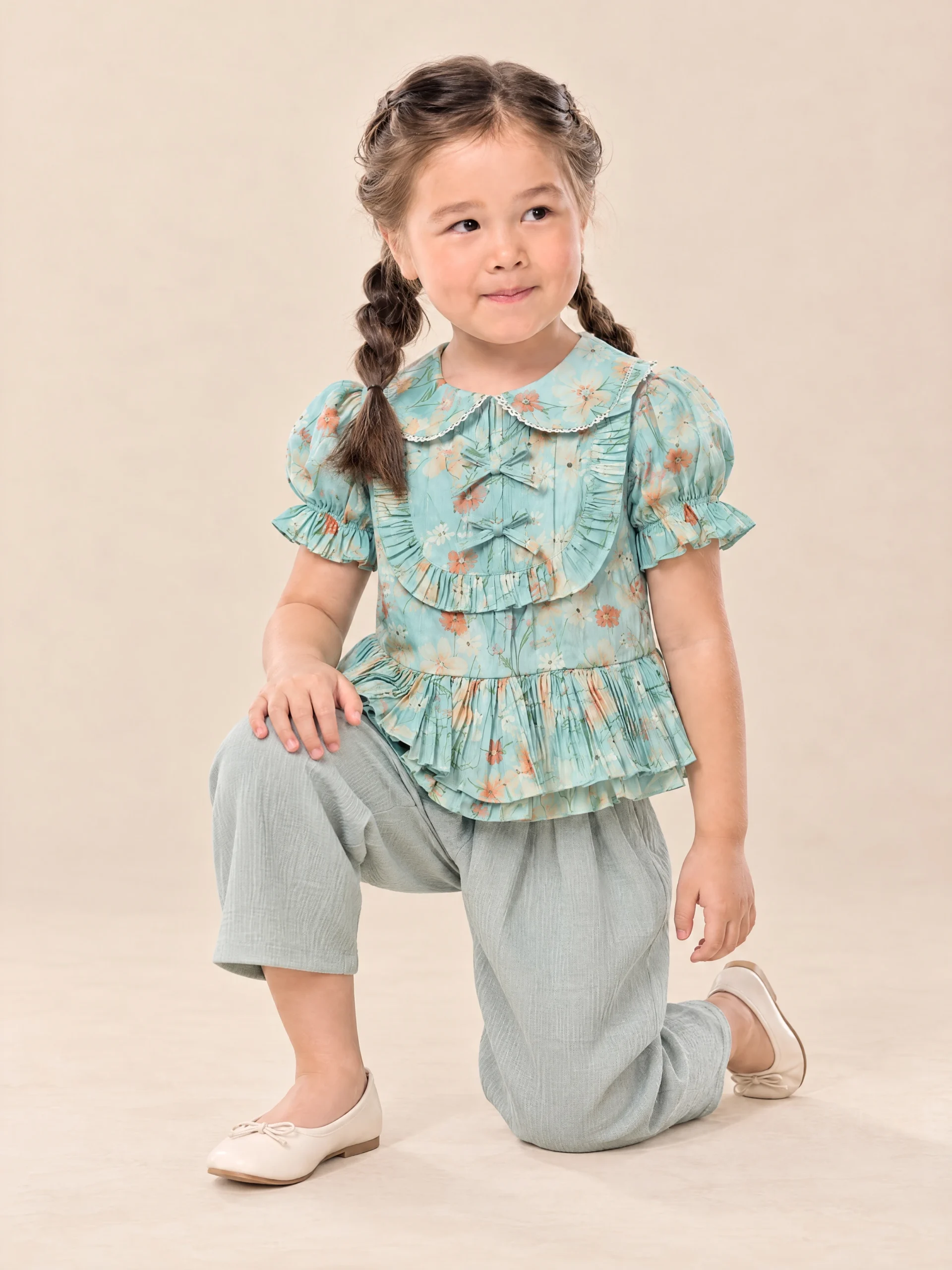 Sirinapa Girls' Thai Blouse & Chong Kraben Set - Image 22