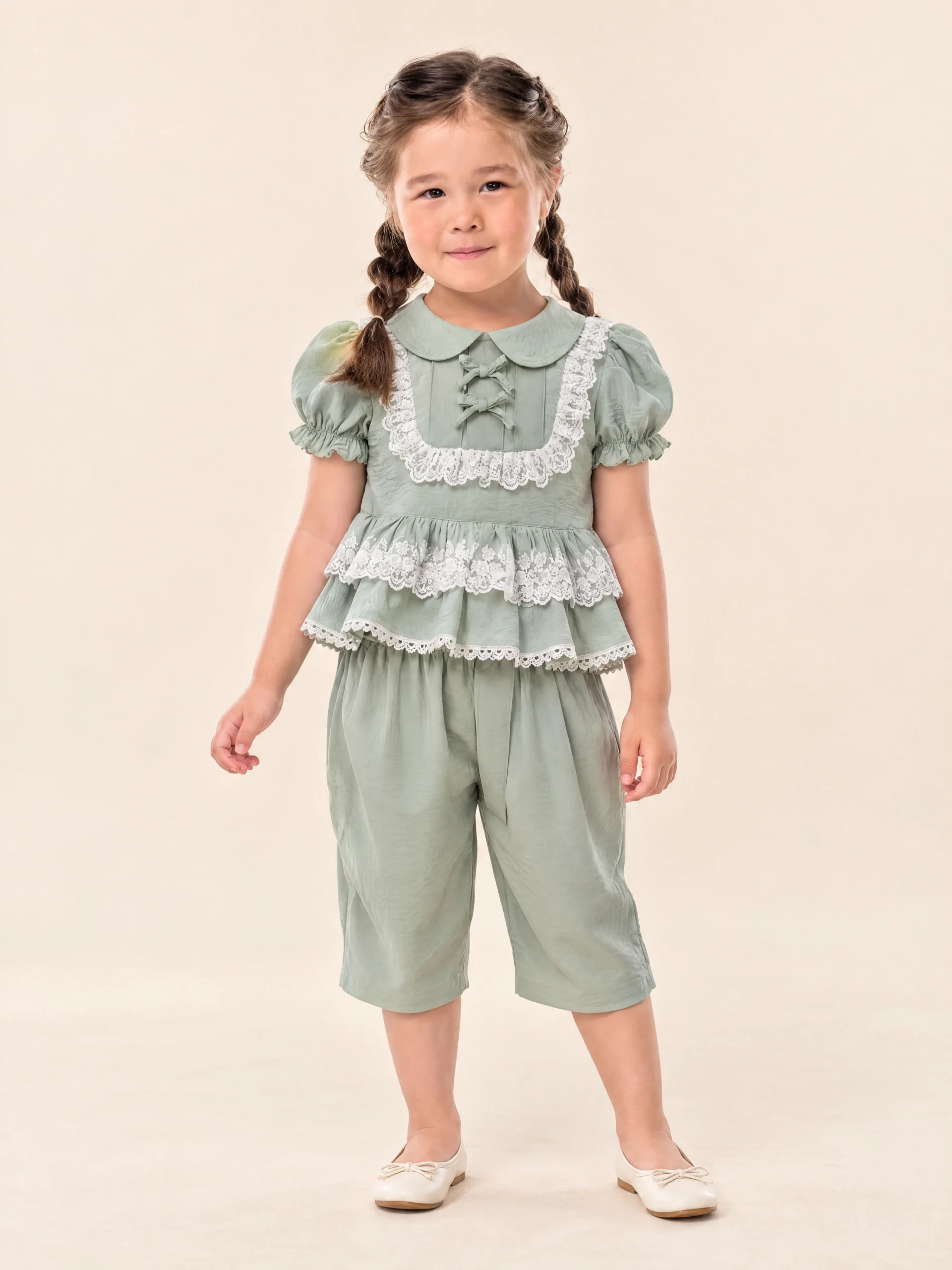 Sirinapa Girls' Thai Blouse & Chong Kraben Set - Image 17