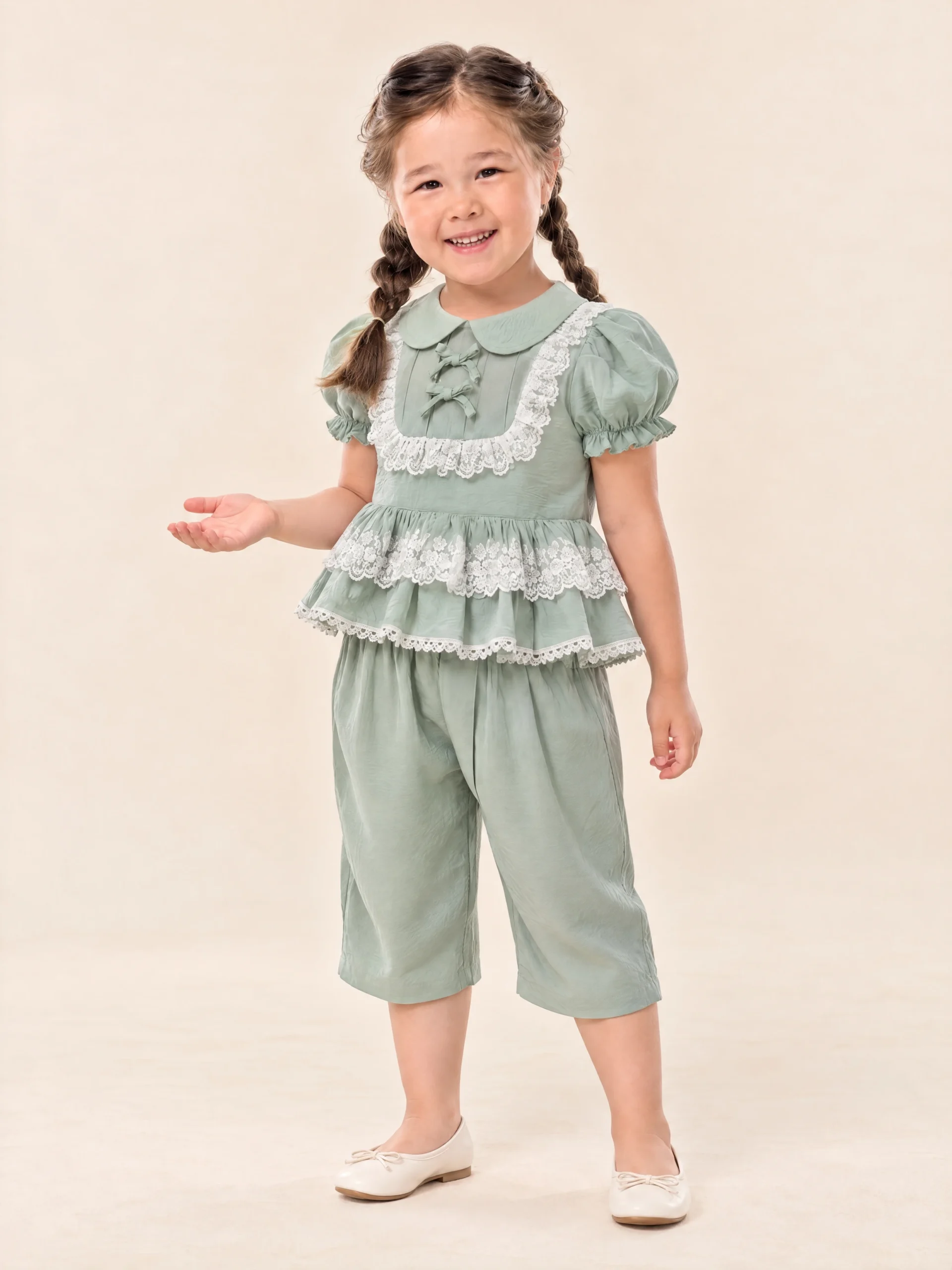 Sirinapa Girls' Thai Blouse & Chong Kraben Set - Image 18