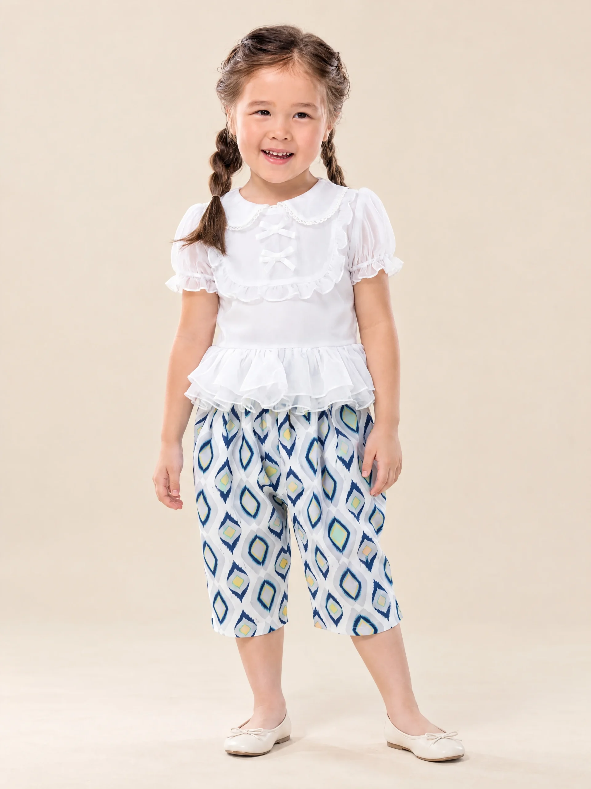 Sirinapa Girls' Thai Blouse & Chong Kraben Set